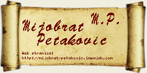 Mijobrat Petaković vizit kartica